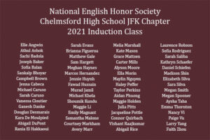 Chelmsford High School National English Honor Society 2021