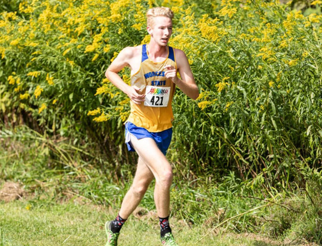 Worcester State Cross Country runner Drew Fottler