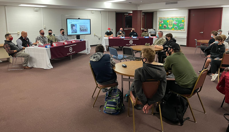 Chelmsford High School Career and College Readiness Center Veterans Panel