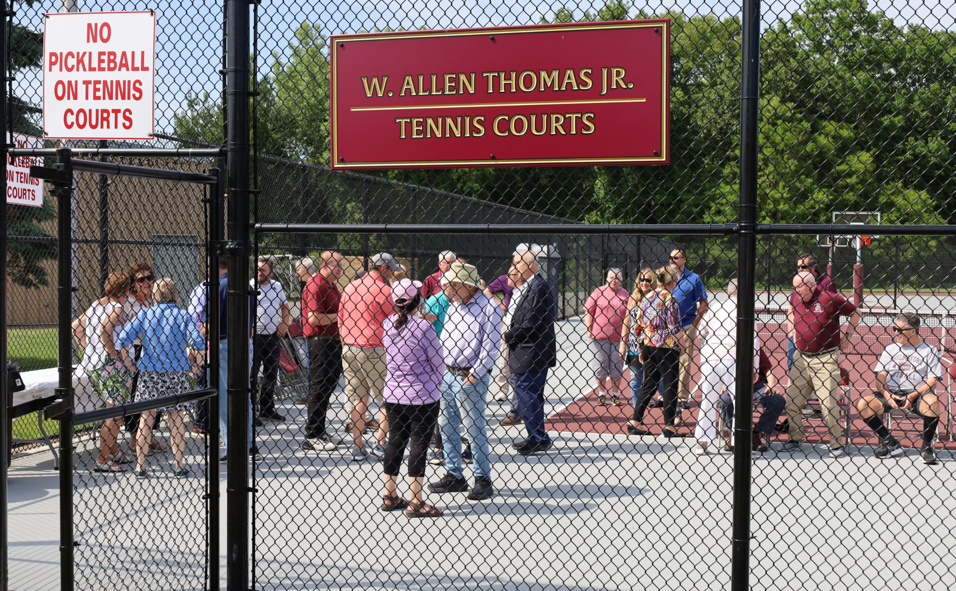 The tennis courts located behind Chelmsford High School were recently dedicated to Al Thomas, a former teacher, dean and principal at CHS.