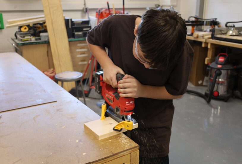 PHOTOS: CHS Students Work in Newly Renovated Wood Shop