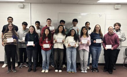 Sixteen Chelmsford High School students were invited to attend a special National Merit Recognition breakfast at CHS on Thursday morning, Nov. 20, to celebrate their academic achievements.