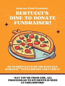 2026 CHS House Olympics: Bertucci's Fundraiser Flyer