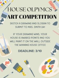 2026 CHS House Olympics Art Competition Flyer