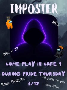 2026 CHS House Olympics: Imposter Game Flyer