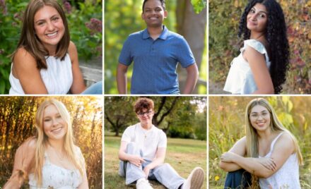 The Chelmsford High School Students of the Month for April 2026 are, clockwise from top left, Ava Boucher, Ayaan Srivastava, Misha Kapoor, Mia Troncoso, Michael Layes and Sara Antonitis.