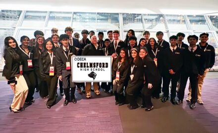 Twenty-nine Chelmsford High School students recently competed at the Massachusetts DECA State Career Development Conference in Boston. Nine of those students advanced and will represent Massachusetts DECA at the International Career Development Conference in Atlanta April 25-28, 2026.