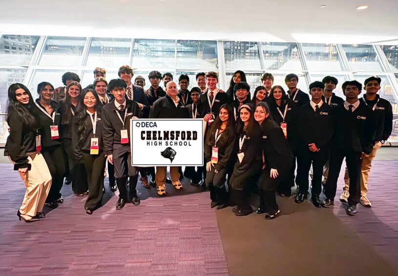 Twenty-nine Chelmsford High School students recently competed at the Massachusetts DECA State Career Development Conference in Boston. Nine of those students advanced and will represent Massachusetts DECA at the International Career Development Conference in Atlanta April 25-28, 2026.