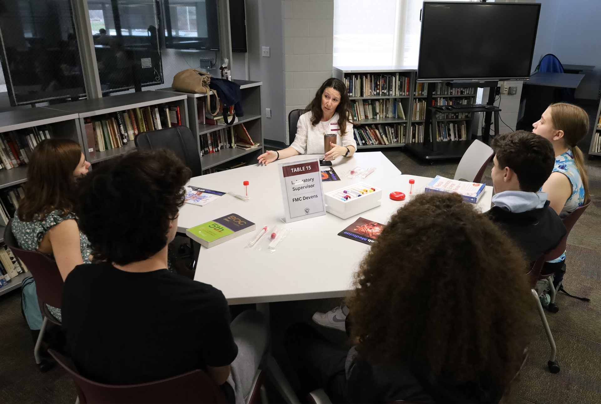 Chelmsford High School juniors attend the annual Career Exploration Breakfast, meeting with professionals to learn more about careers that interest them.