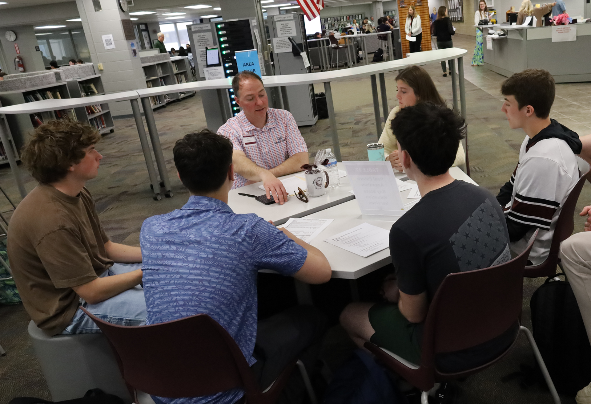Chelmsford High School juniors attend the annual Career Exploration Breakfast, meeting with professionals to learn more about careers that interest them.