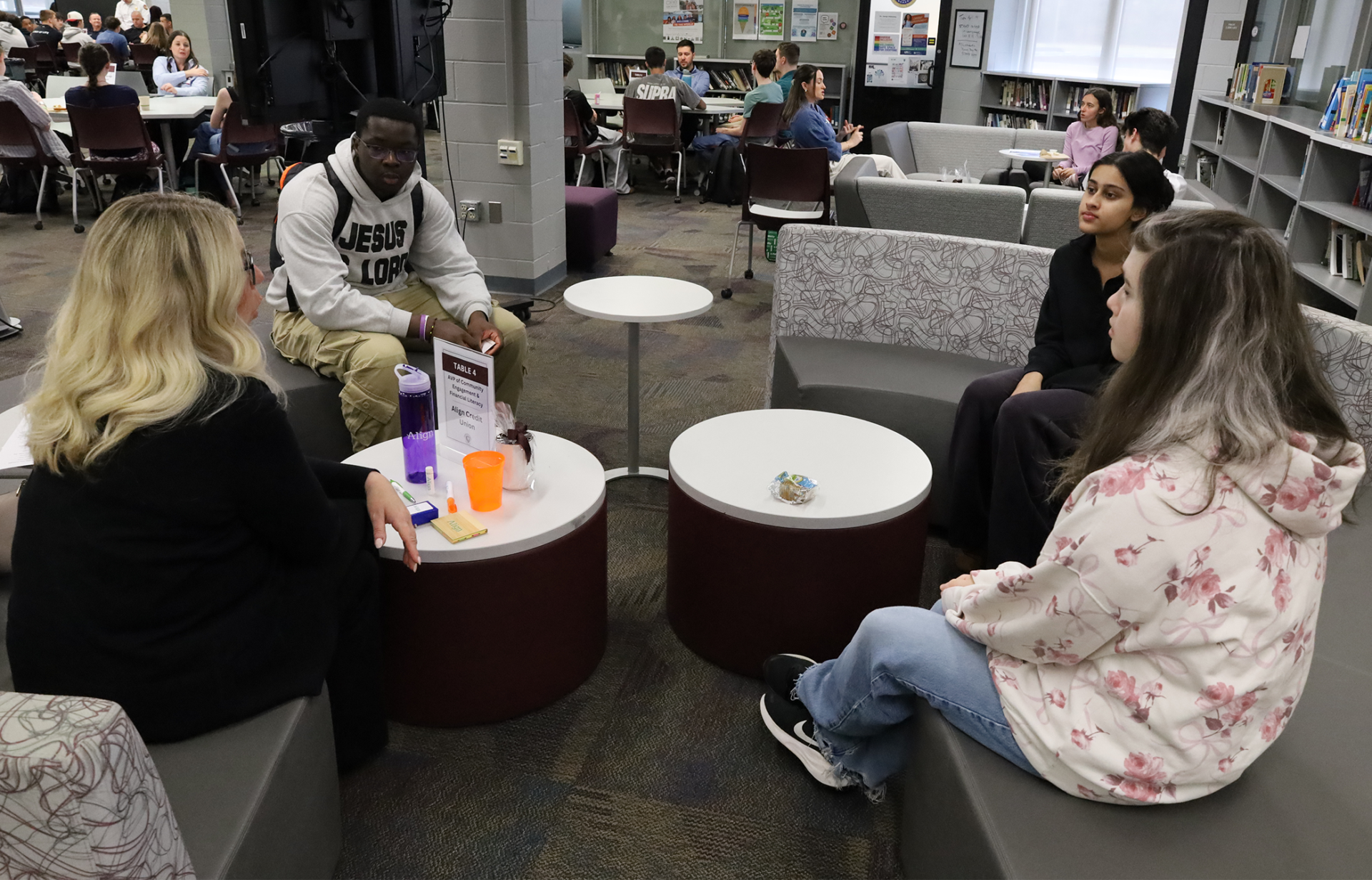 Chelmsford High School juniors attend the annual Career Exploration Breakfast, meeting with professionals to learn more about careers that interest them.