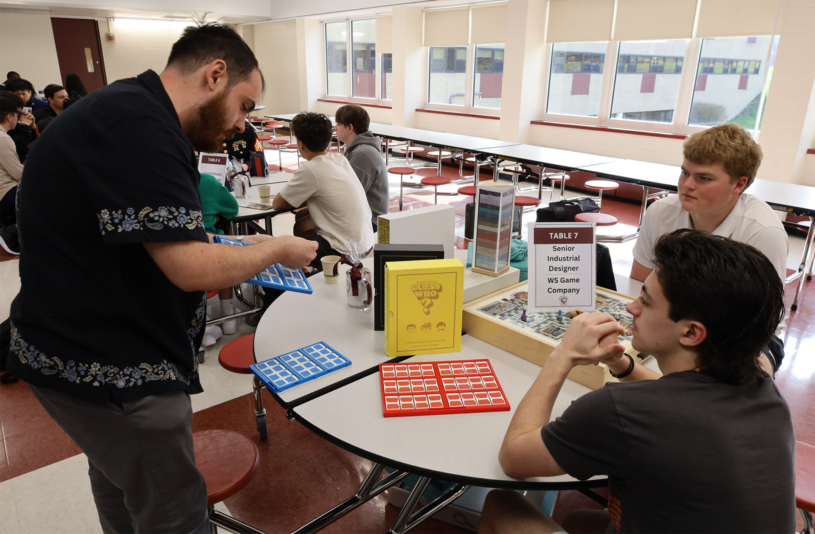 Chelmsford High School juniors attend the annual Career Exploration Breakfast, meeting with professionals to learn more about careers that interest them.