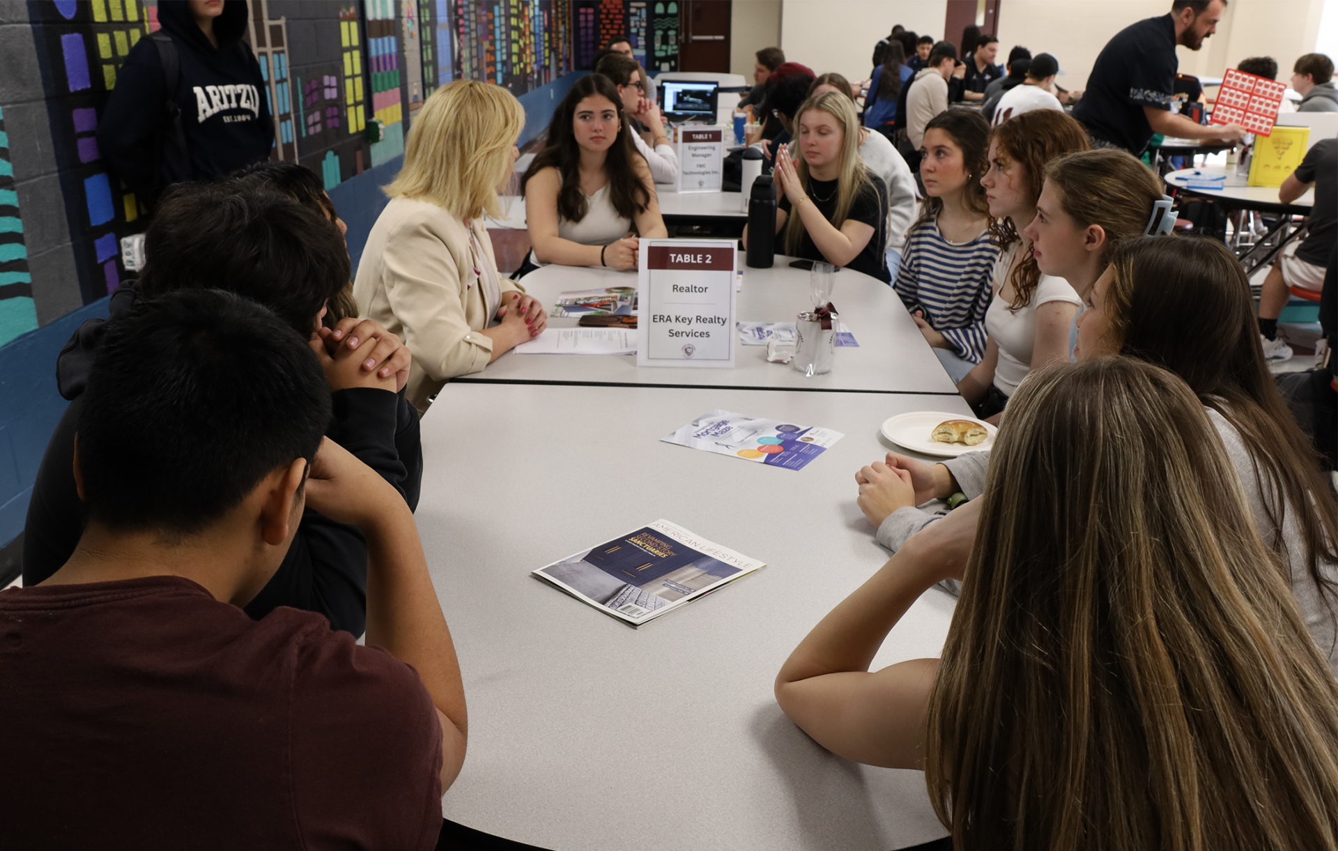 Chelmsford High School juniors attend the annual Career Exploration Breakfast, meeting with professionals to learn more about careers that interest them.