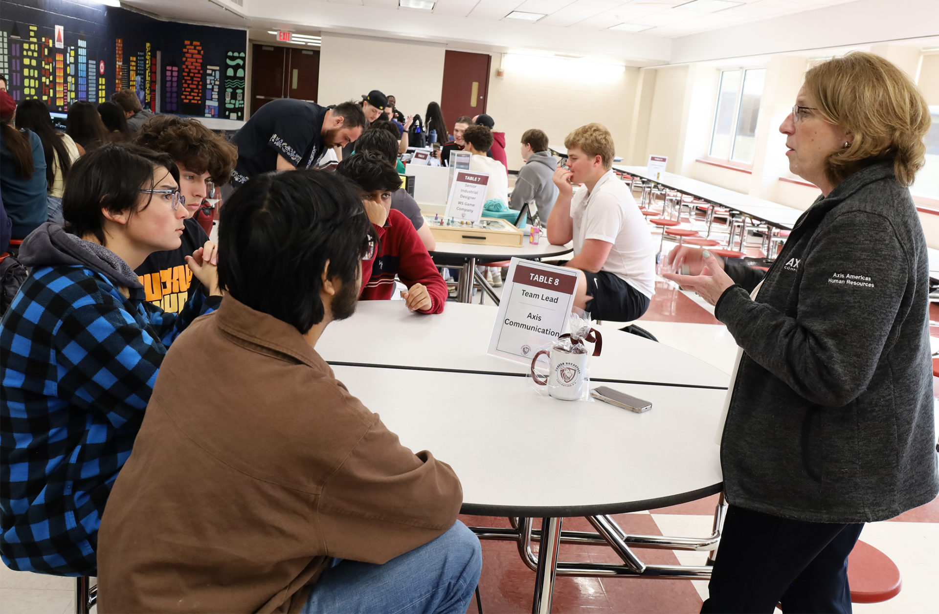 Chelmsford High School juniors attend the annual Career Exploration Breakfast, meeting with professionals to learn more about careers that interest them.