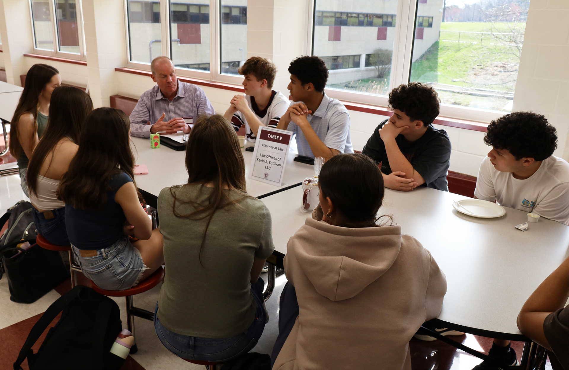 Chelmsford High School juniors attend the annual Career Exploration Breakfast, meeting with professionals to learn more about careers that interest them.