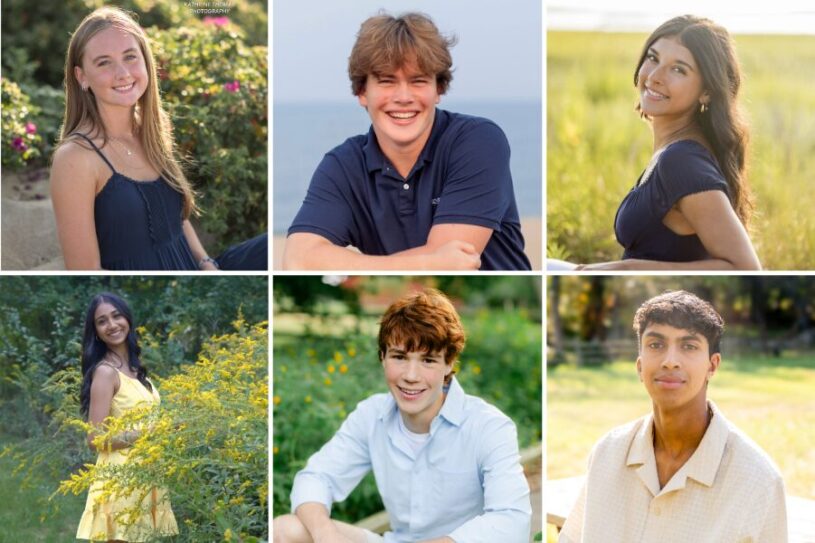 The Chelmsford High School Students of the Month for May 2026 are, clockwise from top left, Catherine Craig, Logan Kowalik, Ella Fazio, Gautham Vijay, Joshua King and Haasini Vemparala.
