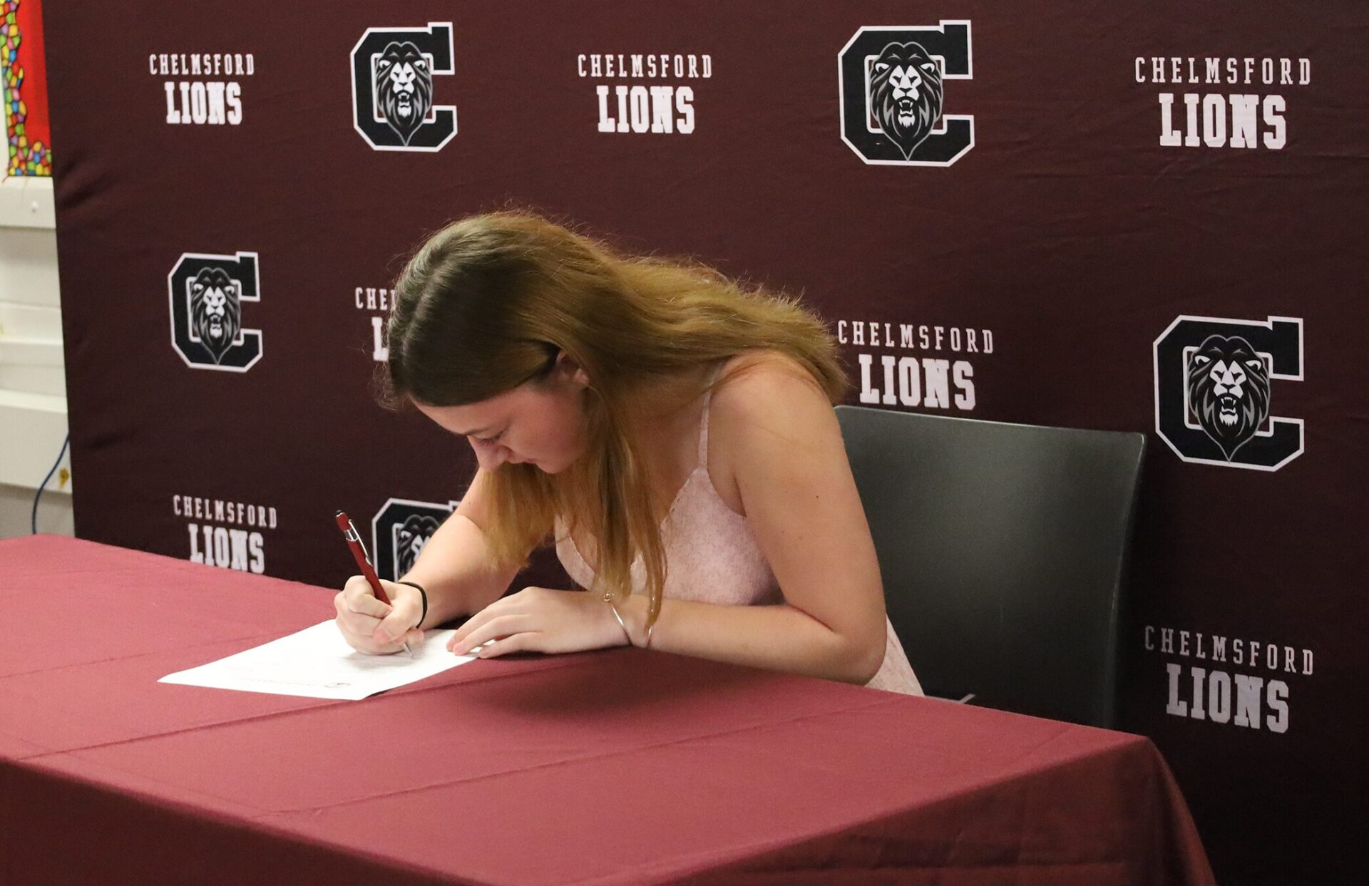 Emme Trainor was one of 18 Chelmsford High School seniors recognized during the Future Teachers Signing Day on Friday, May 22, 2026.