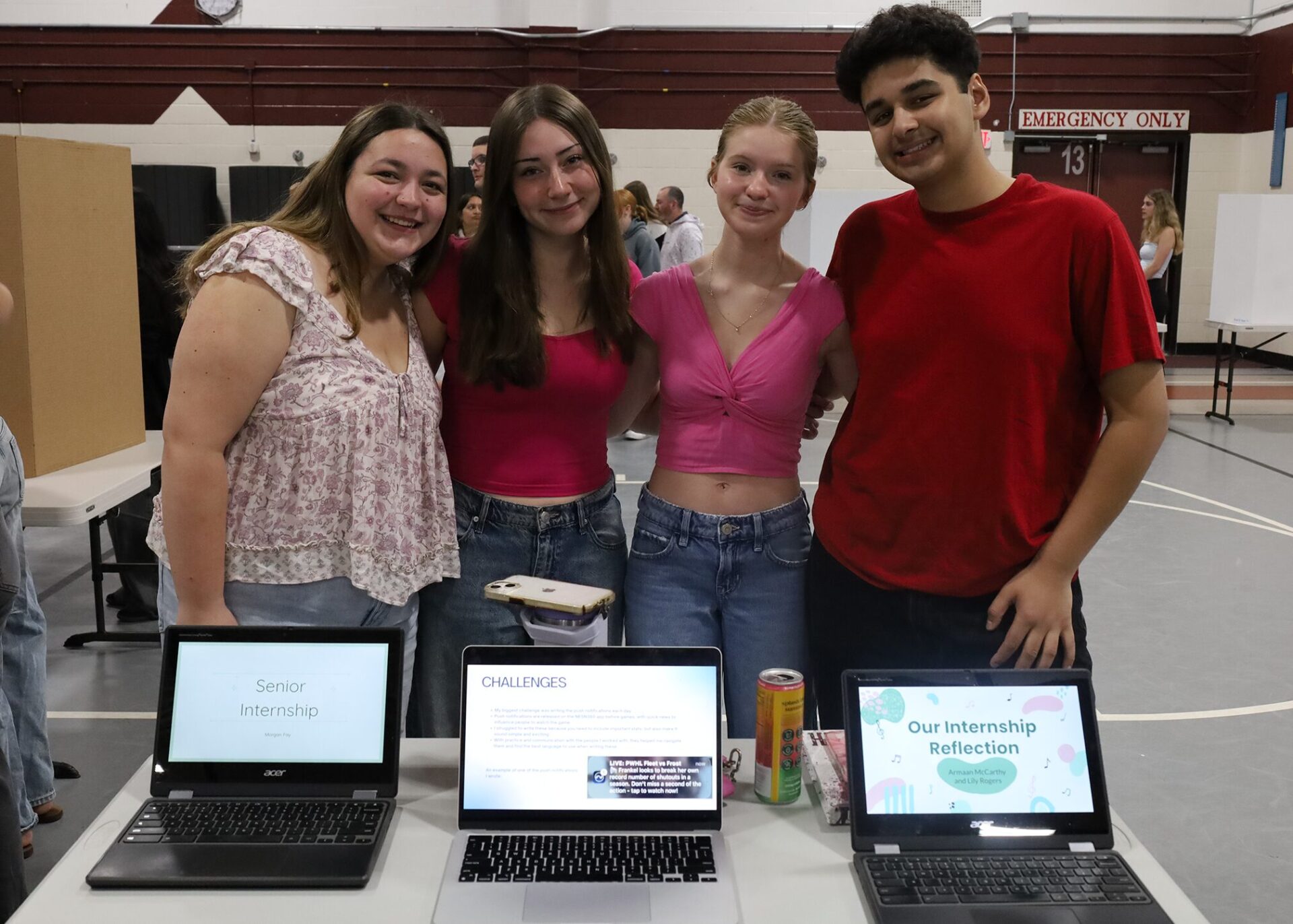 CHS Internship Exhibition 2026 Chelmsford High School's Senior Internship Exhibition was held on Thursday, May 28, 2026. The event allows members of the senior class who held internships this spring to visually display their workplace experiences for the junior class and interested faculty.