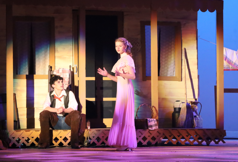 Senior Lily Rogers, right, has received a TAMY Award nomination for Best Performance in a Leading Role for her portrayal of Laurey Williams in "Oklahoma!"