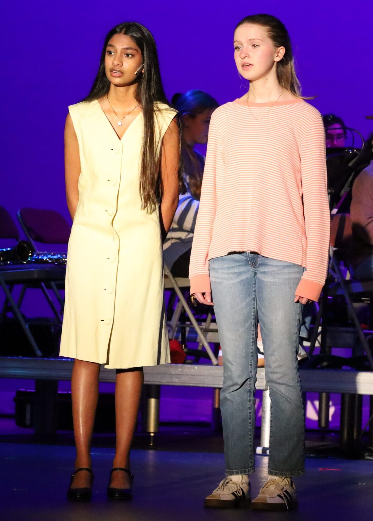 Members of the CHS Theatre Guild participate in a dress rehearsal for their Spring Cabaret production on Thursday, April 30, 2026.