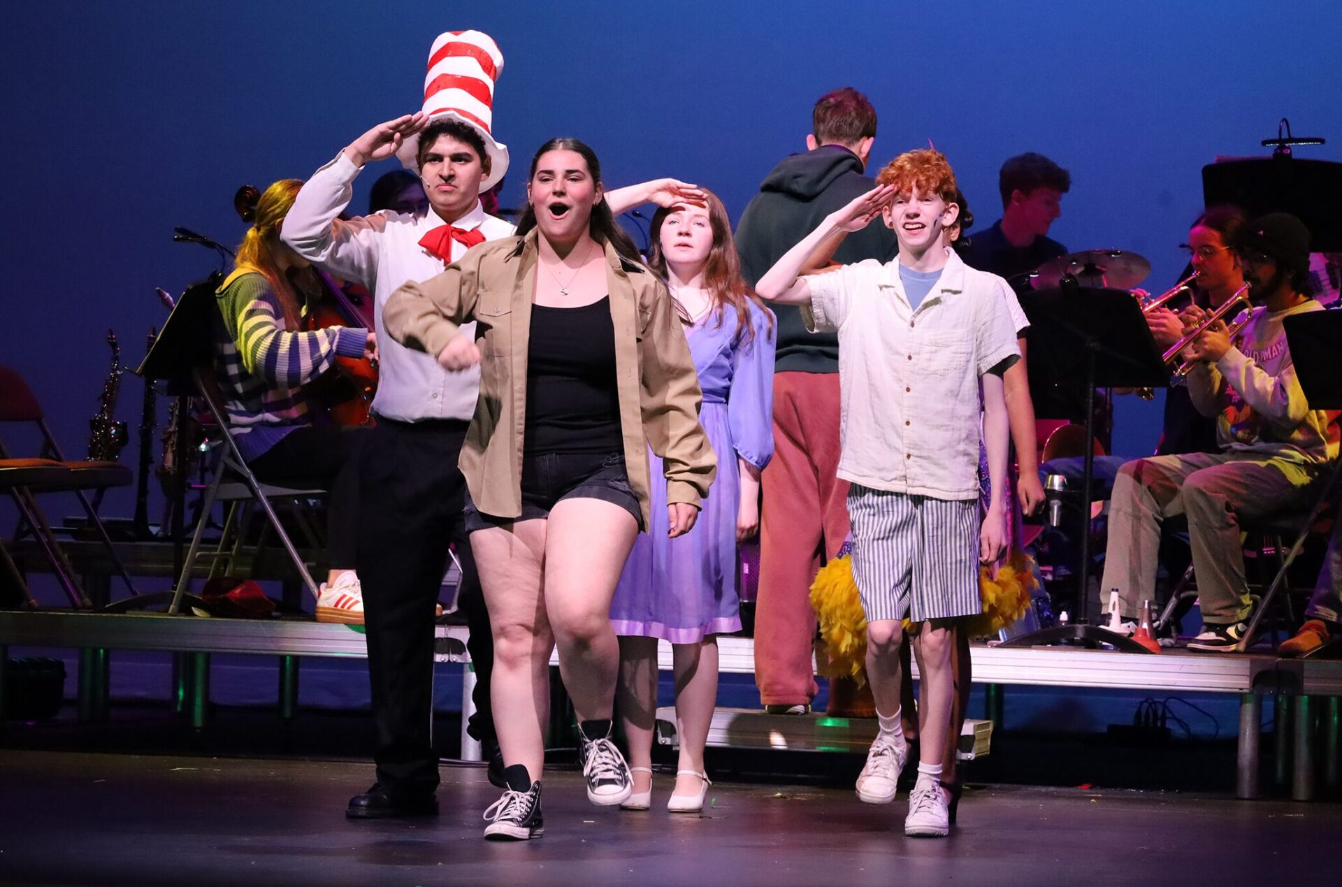 Members of the CHS Theatre Guild participate in a dress rehearsal for their Spring Cabaret production on Thursday, April 30, 2026.