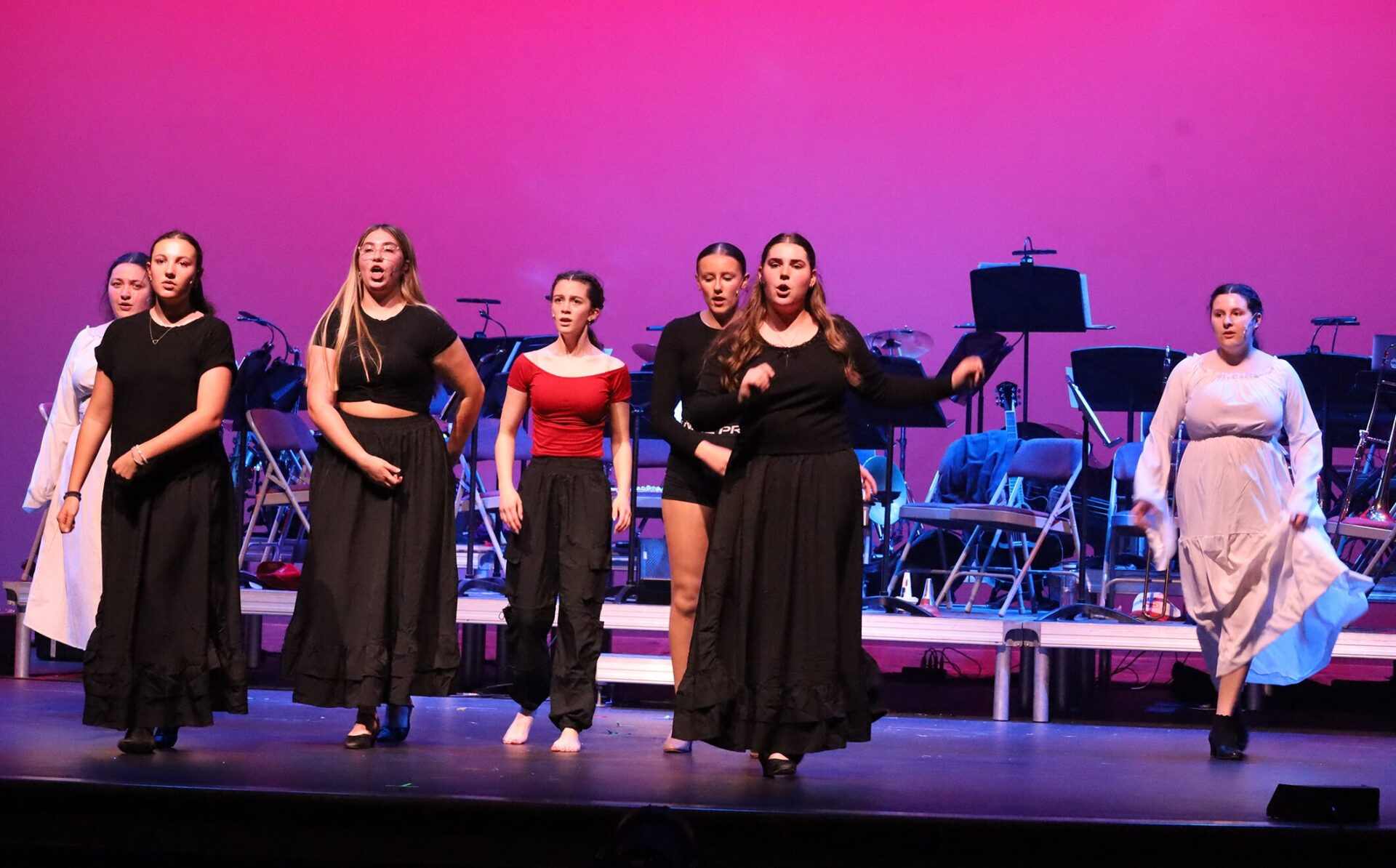 Members of the CHS Theatre Guild participate in a dress rehearsal for their Spring Cabaret production on Thursday, April 30, 2026.