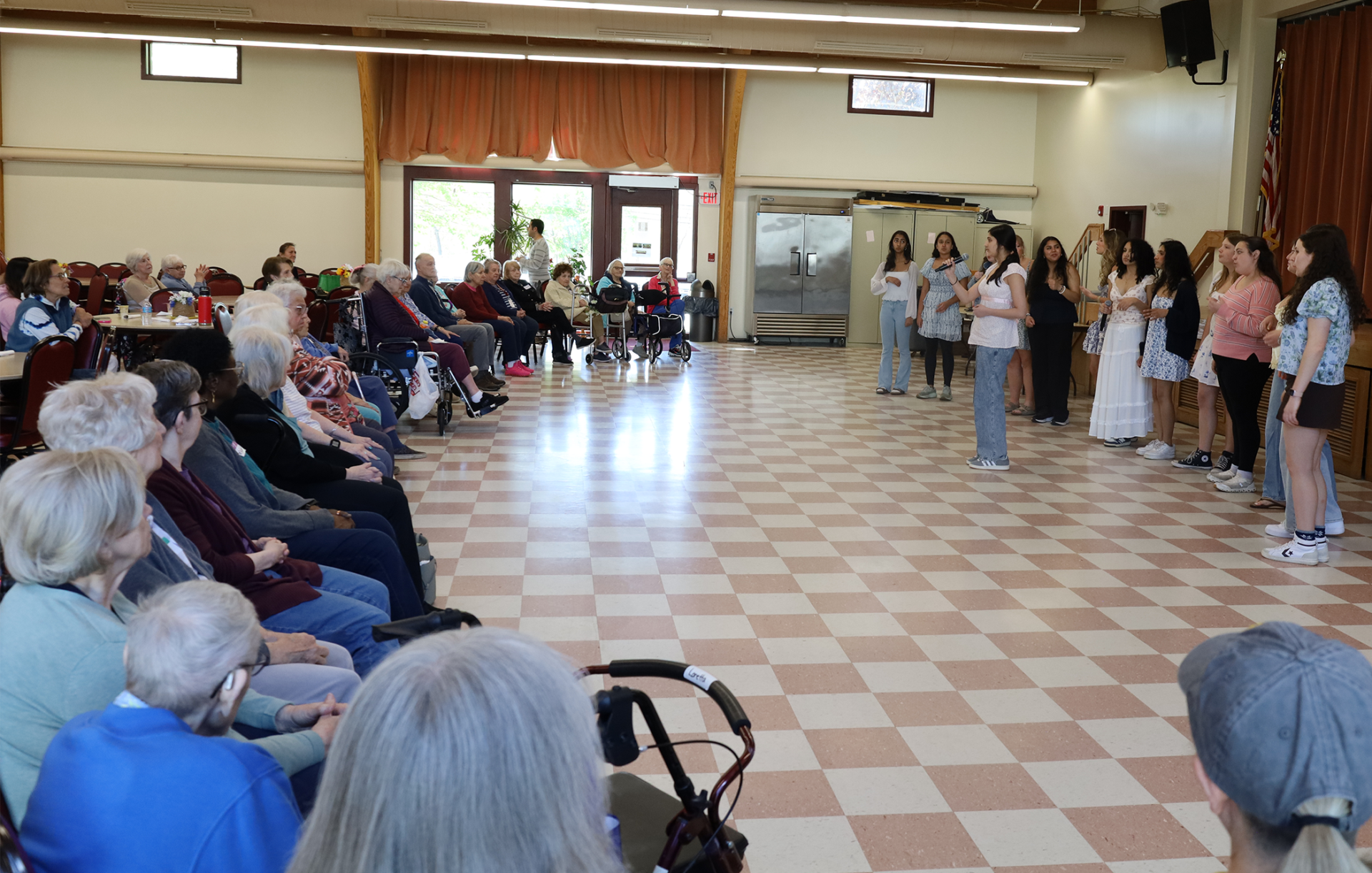Chelmsford High School a cappella group The Crescendos perform for senior citizens at the Chelmsford Council on Aging on Friday, May 8, 2026.