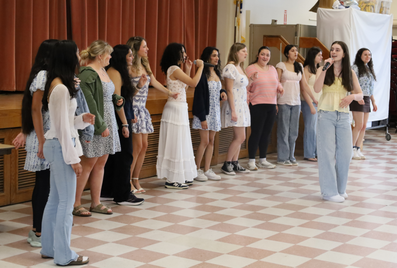 Chelmsford High School a cappella group The Crescendos perform for senior citizens at the Chelmsford Council on Aging on Friday, May 8, 2026.