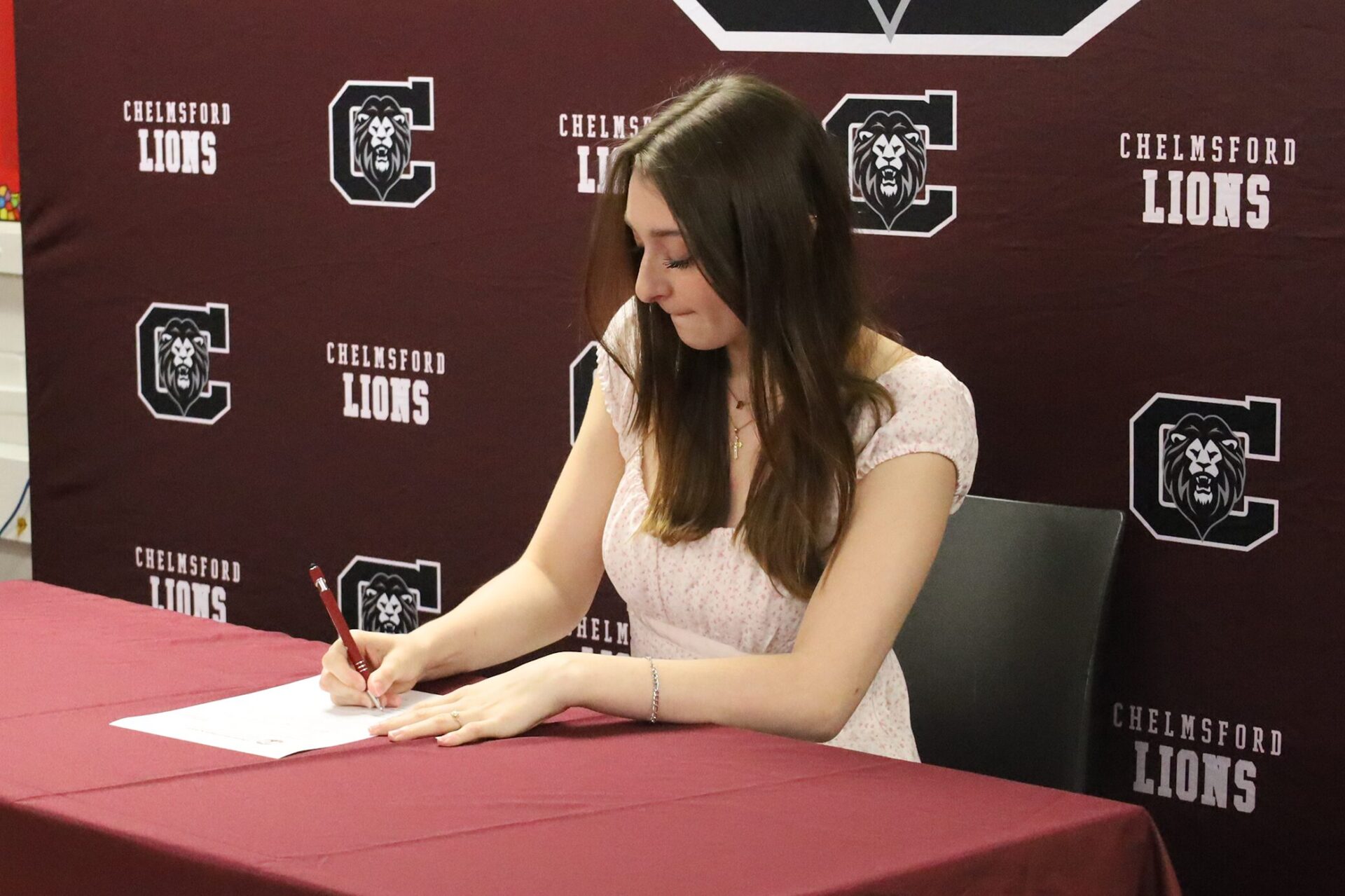 Makayla Maccarone was one of 18 Chelmsford High School seniors recognized during the Future Teachers Signing Day on Friday, May 22, 2026.