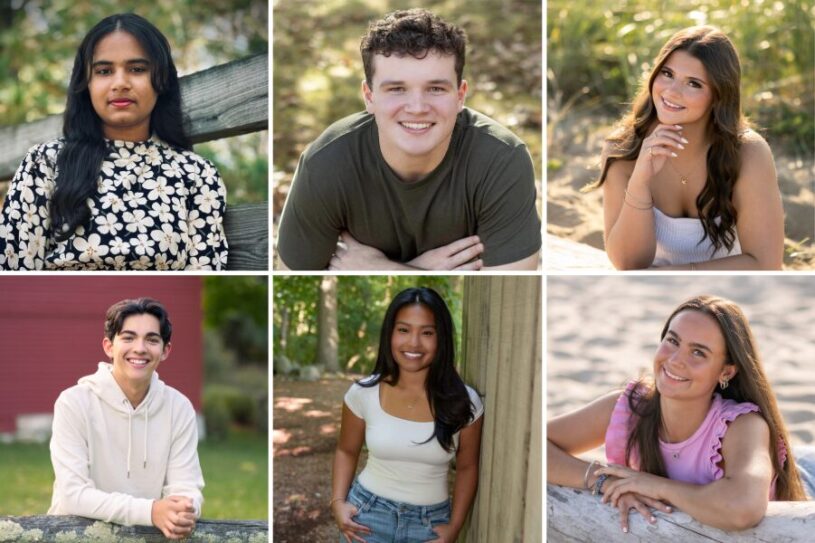 The Chelmsford High School Students of the Month for June 2026 are, clockwise from top left, Ishani Senthilkumar, Ryan Higgins, Ellen Griswold, Alyson Roark, Ava Sak and Cody DiStasi.