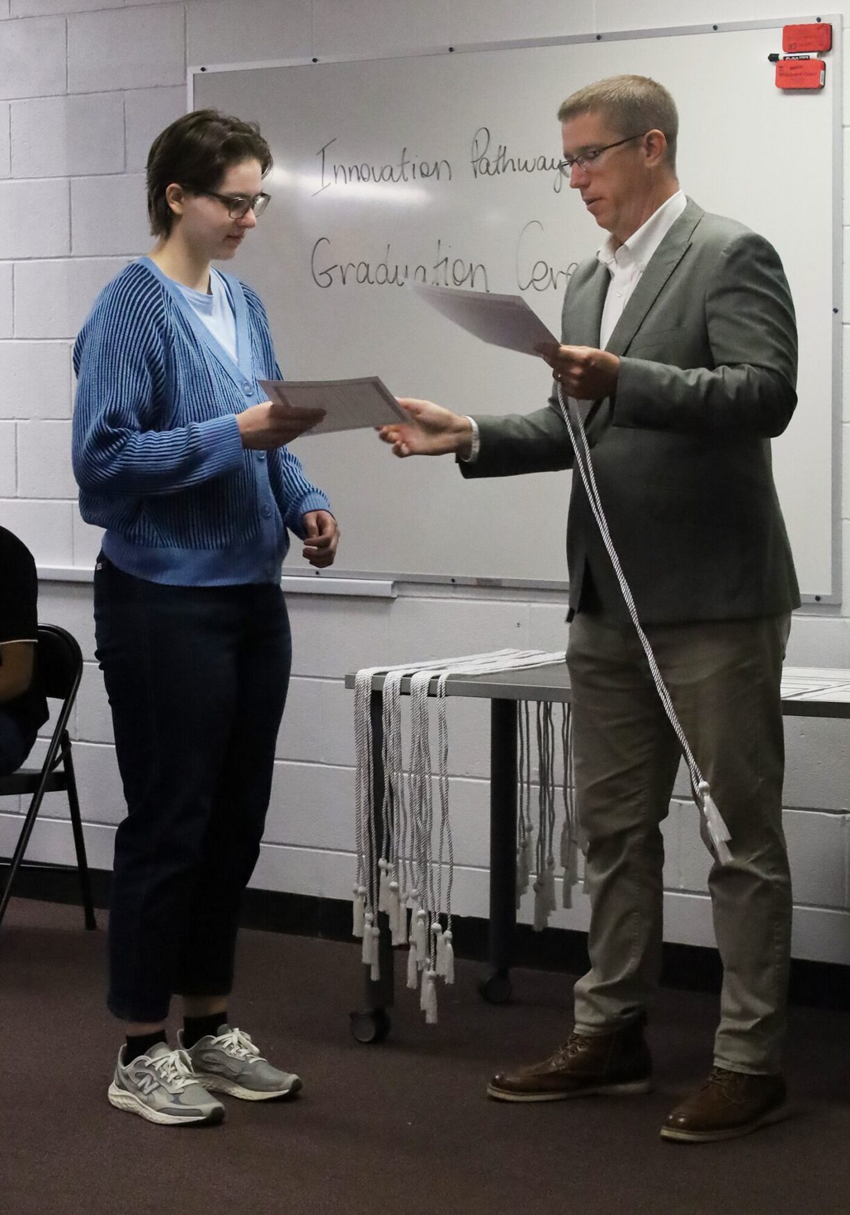 Alisa Petrova was one of 18 students who participated in the Chelmsford High School Innovation Pathways Graduation Ceremony on Thursday, May 28, 2026.