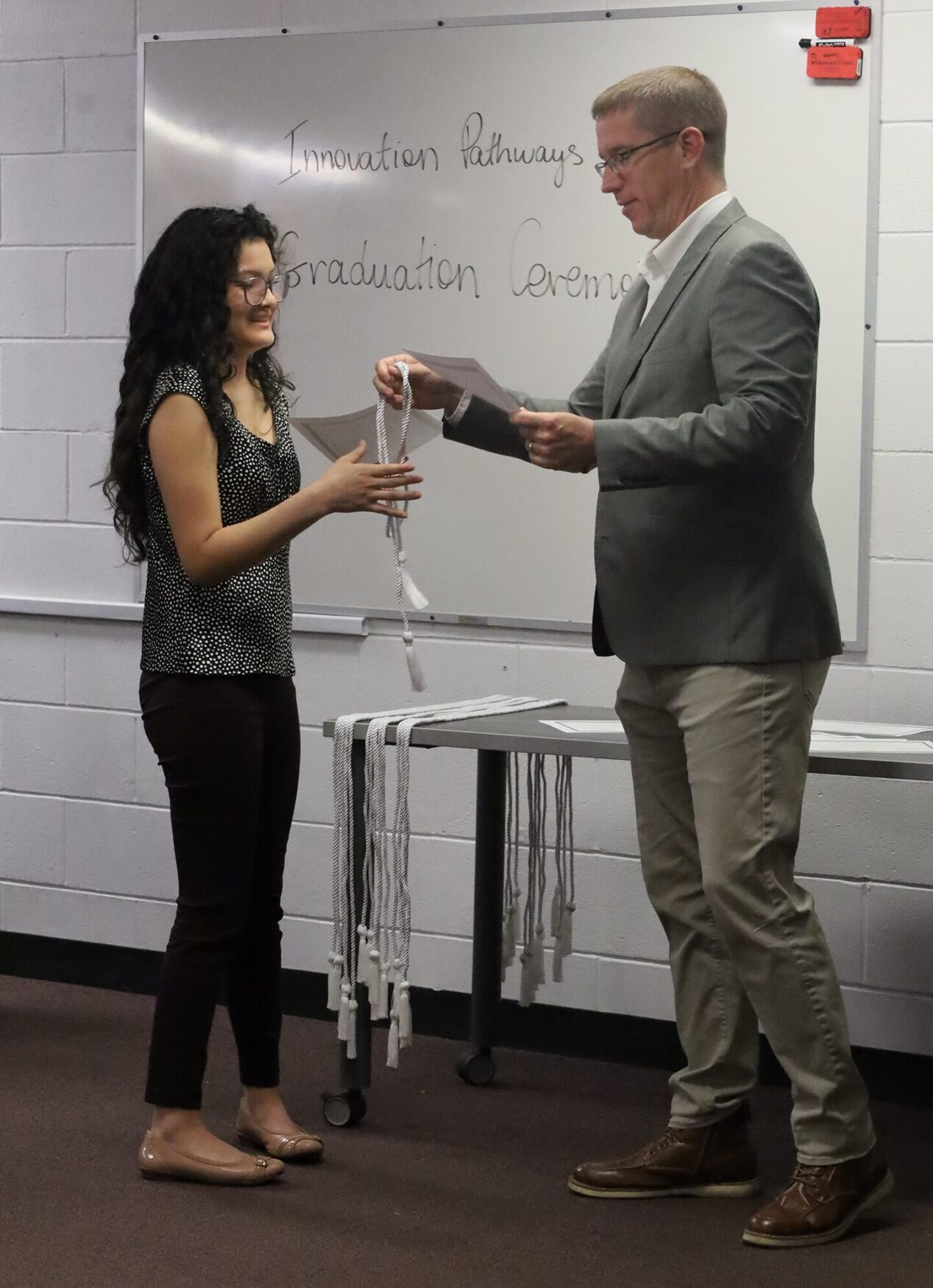 Alison Morales was one of 18 students who participated in the Chelmsford High School Innovation Pathways Graduation Ceremony on Thursday, May 28, 2026.