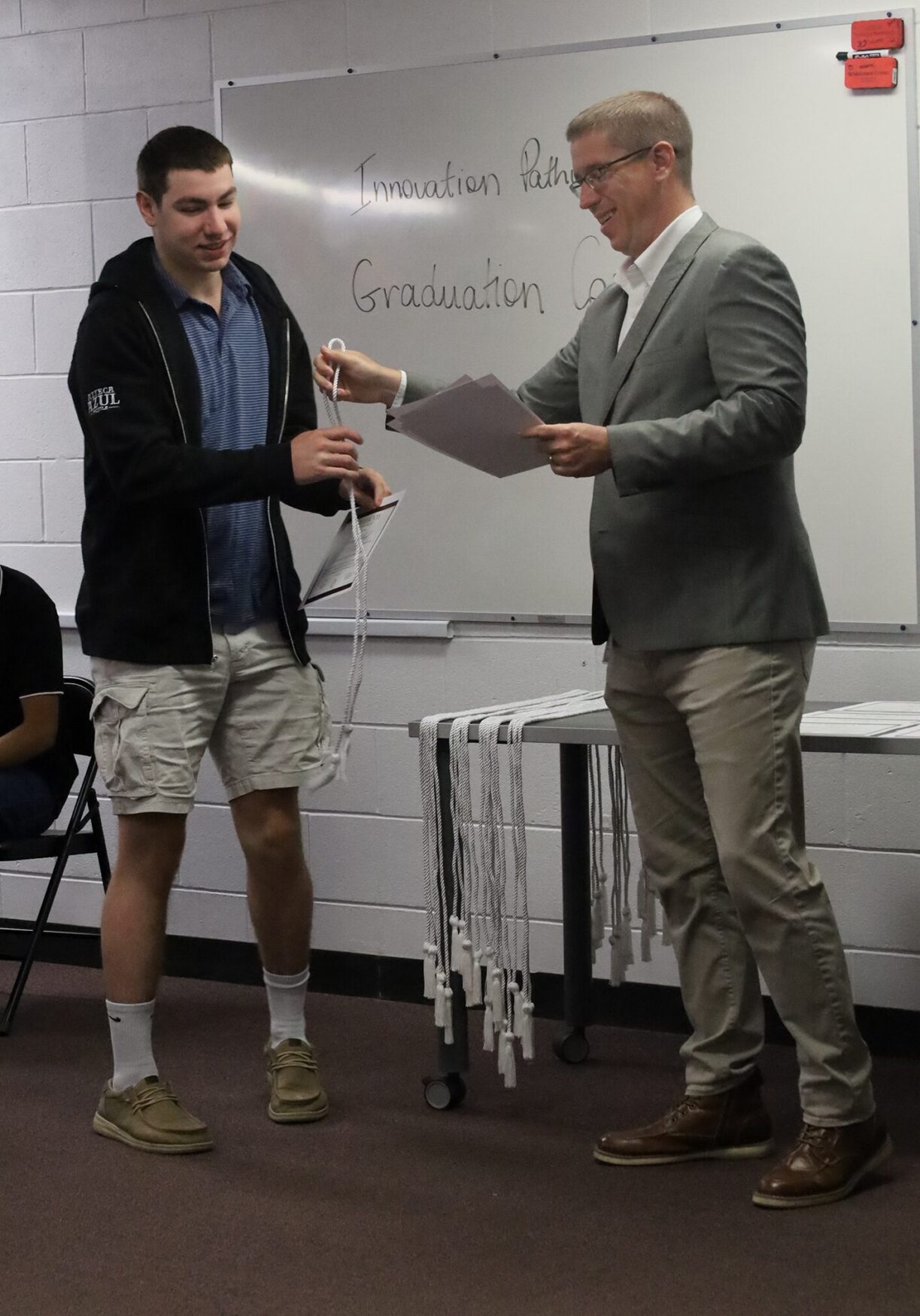 Andrew Gabriel was one of 18 students who participated in the Chelmsford High School Innovation Pathways Graduation Ceremony on Thursday, May 28, 2026.