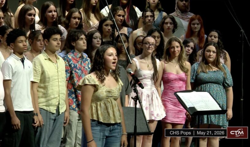 Members of the Chelmsford High School chorus perform during the spring pops concert on Thursday, May 21, 2026.