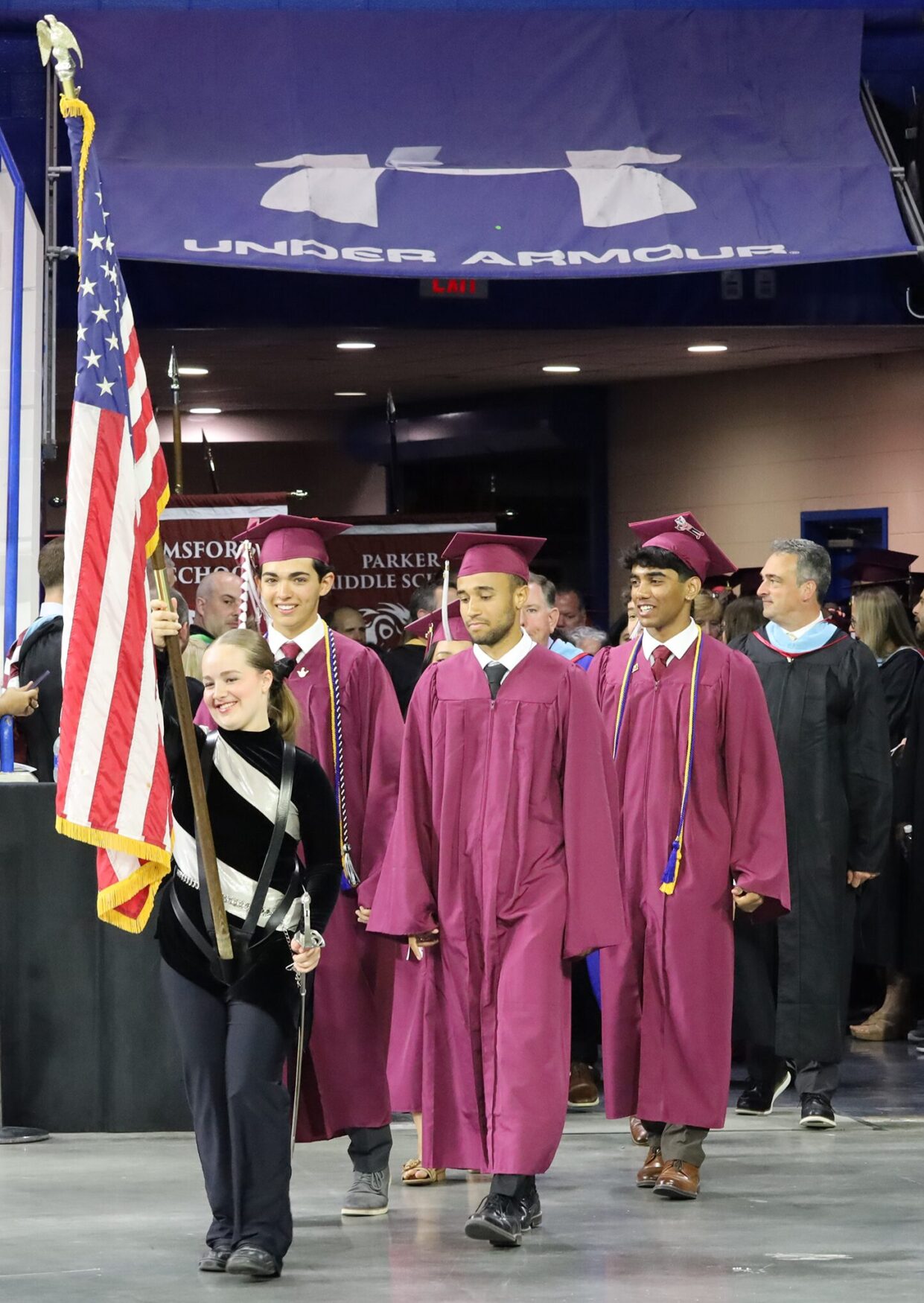 Grad Entrance The procession begins entering the Tsongas Center for Chelmsford High School Class of 2026 Commencement Exercise on June 6, 2026.