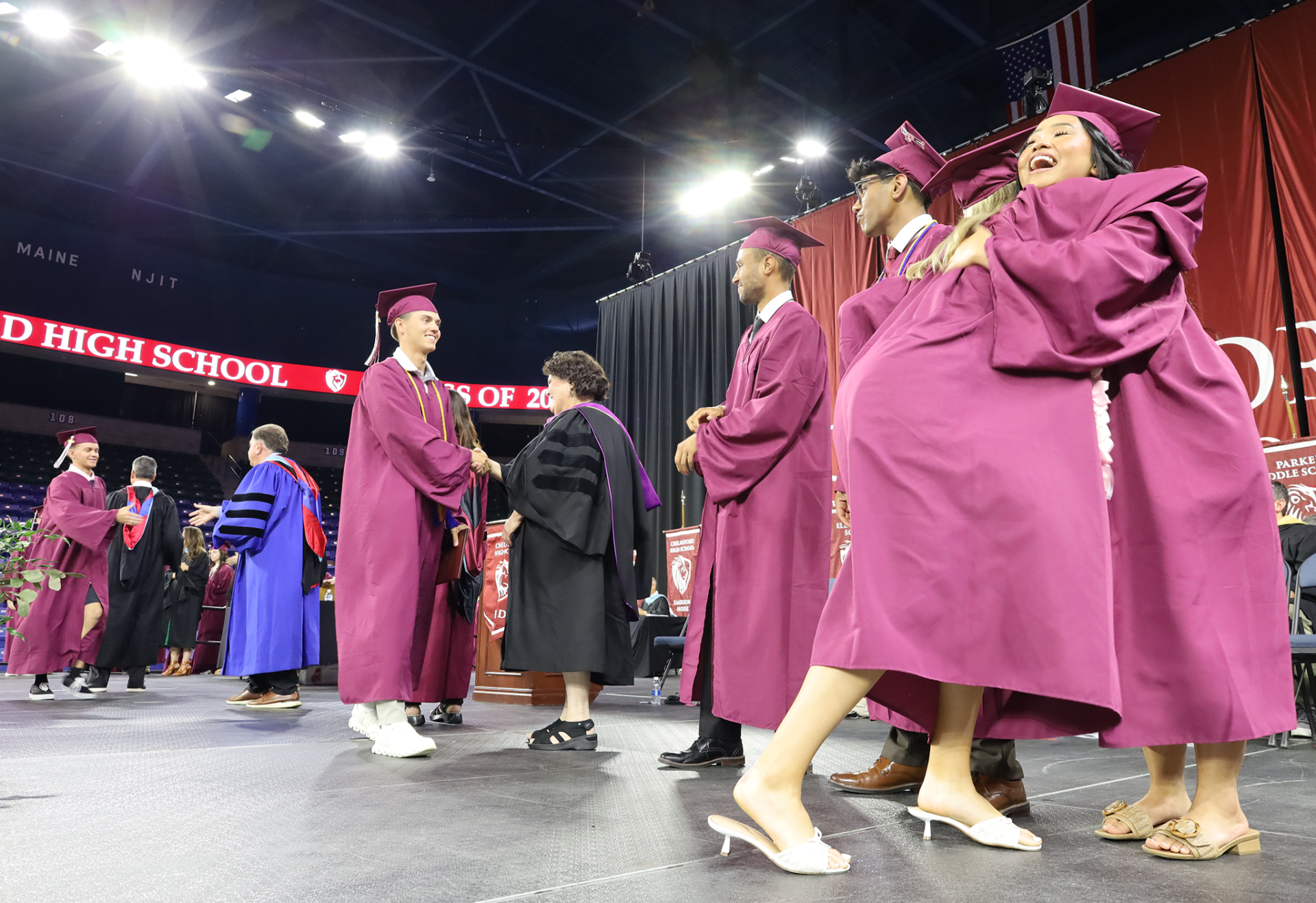 Grad Receiving Line The graduates of Chelmsford High School's Class of 2026 make their way through the receiving line after receiving their diplomas on June 6, 2026.