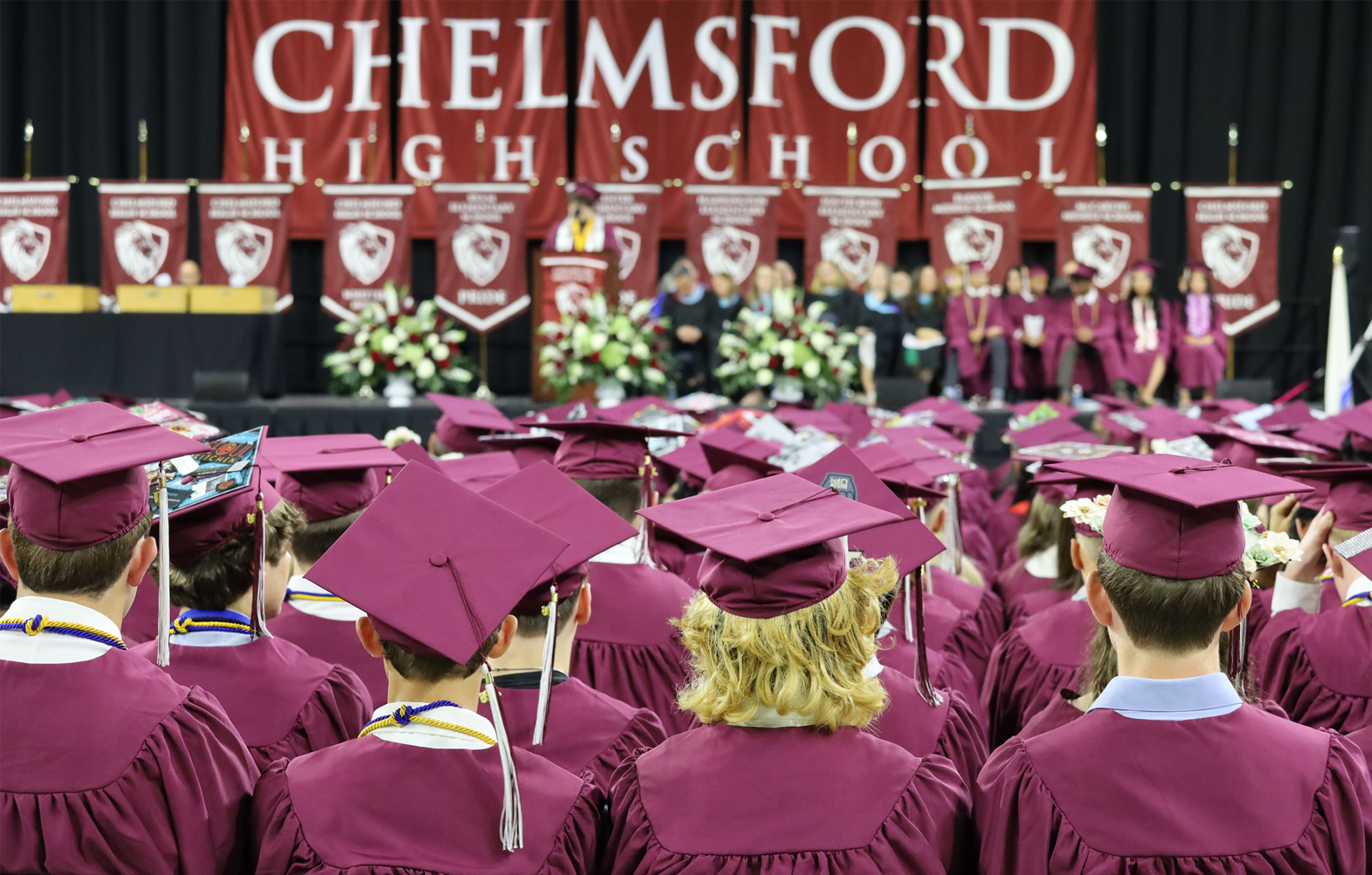 Grad View The graduates of Chelmsford High School's Class of 2026 take in the ceremony on June 6, 2026.