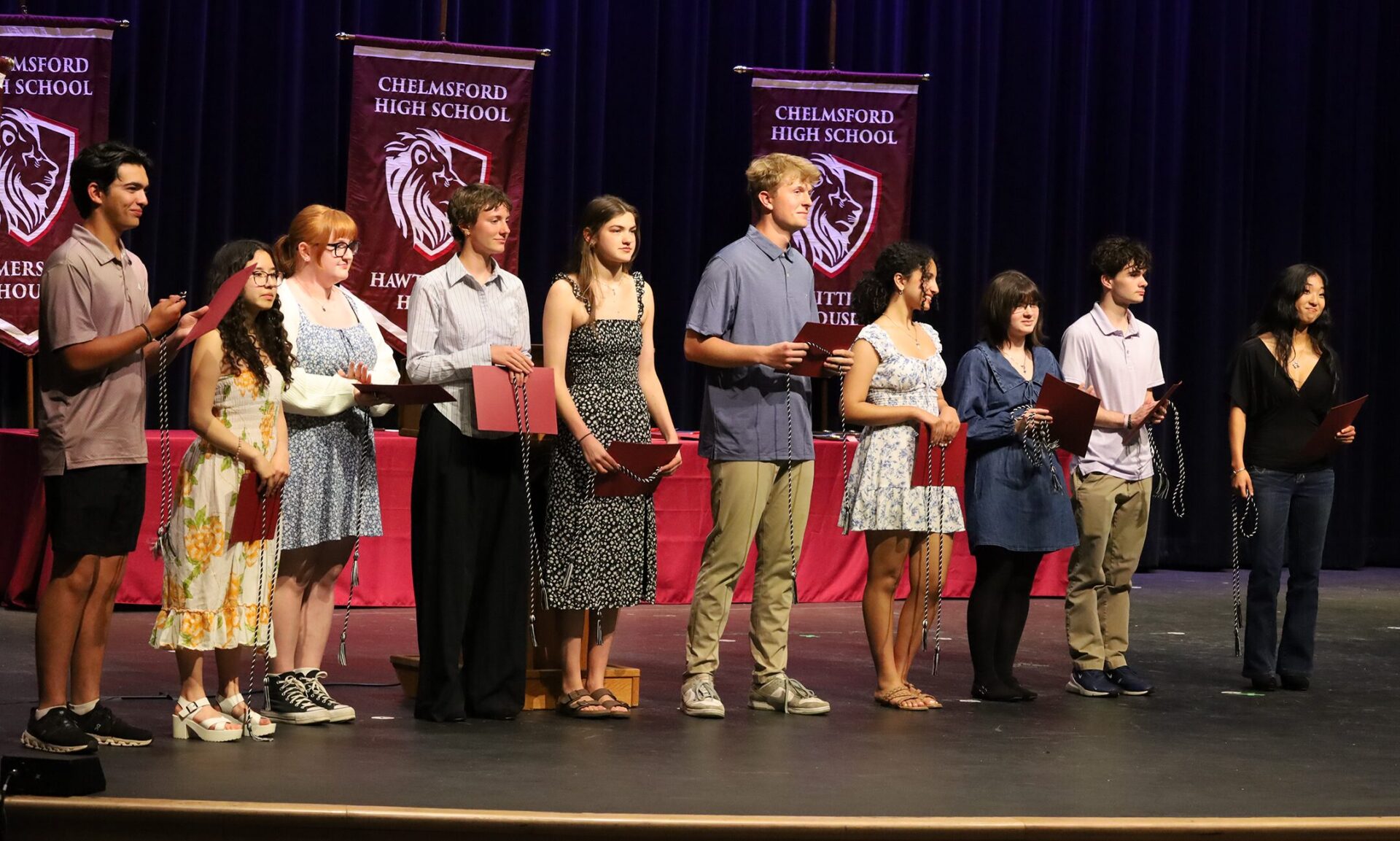 Members of Chelmsford High School's Class of 2026 are celebrated during Senior Awards Night on Thursday, May 28.