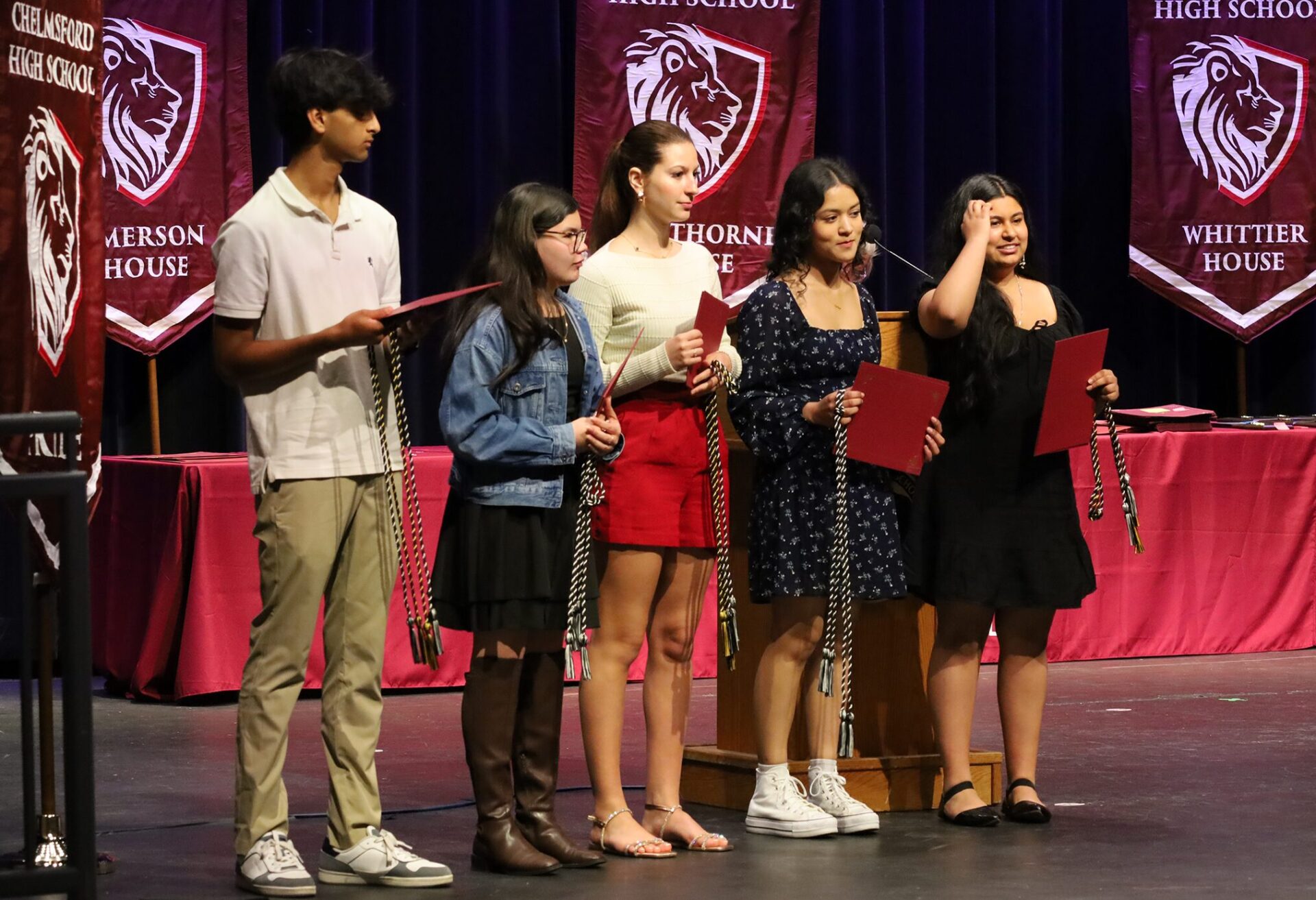 Members of Chelmsford High School's Class of 2026 are celebrated during Senior Awards Night on Thursday, May 28.