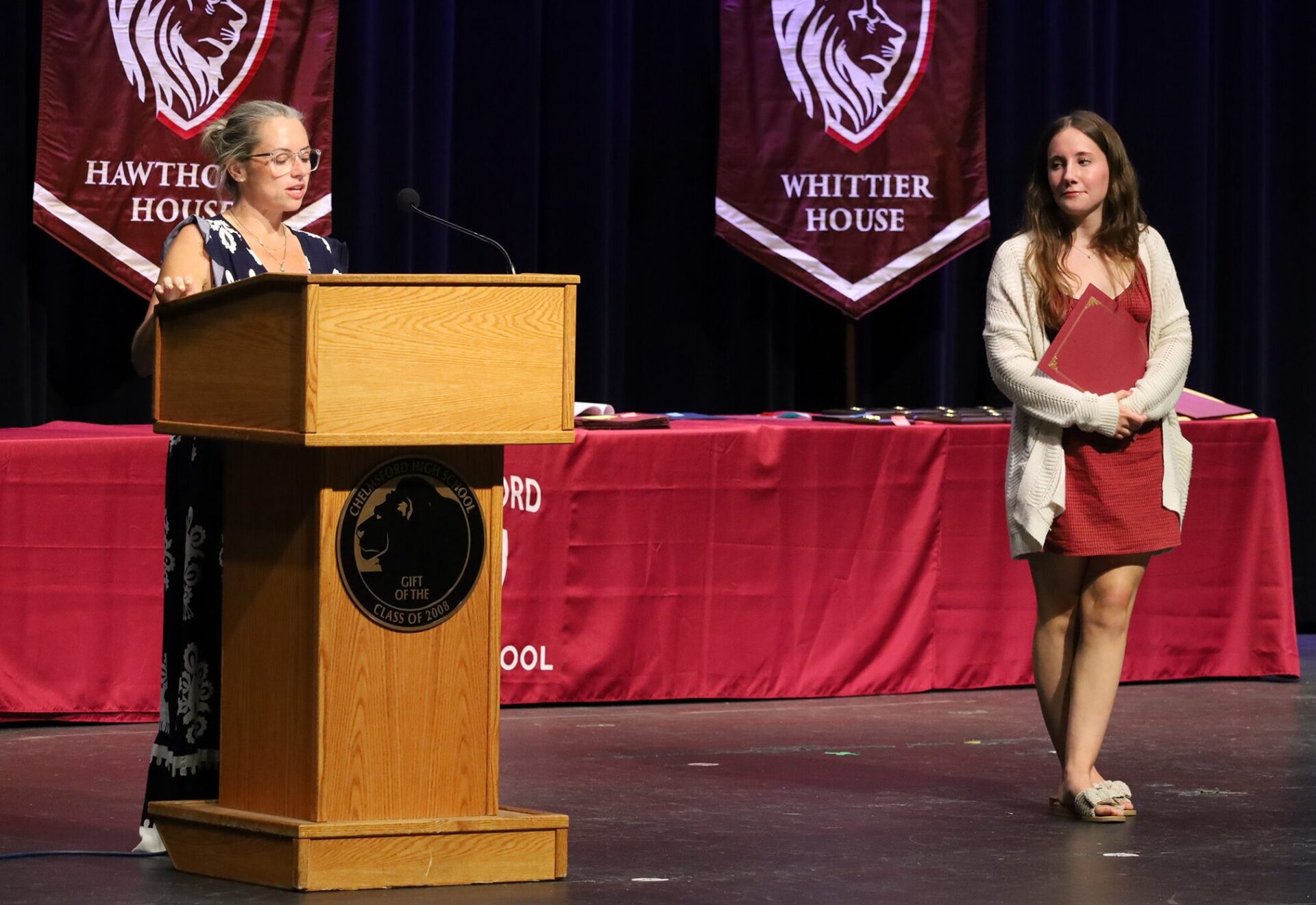 Members of Chelmsford High School's Class of 2026 are celebrated during Senior Awards Night on Thursday, May 28.