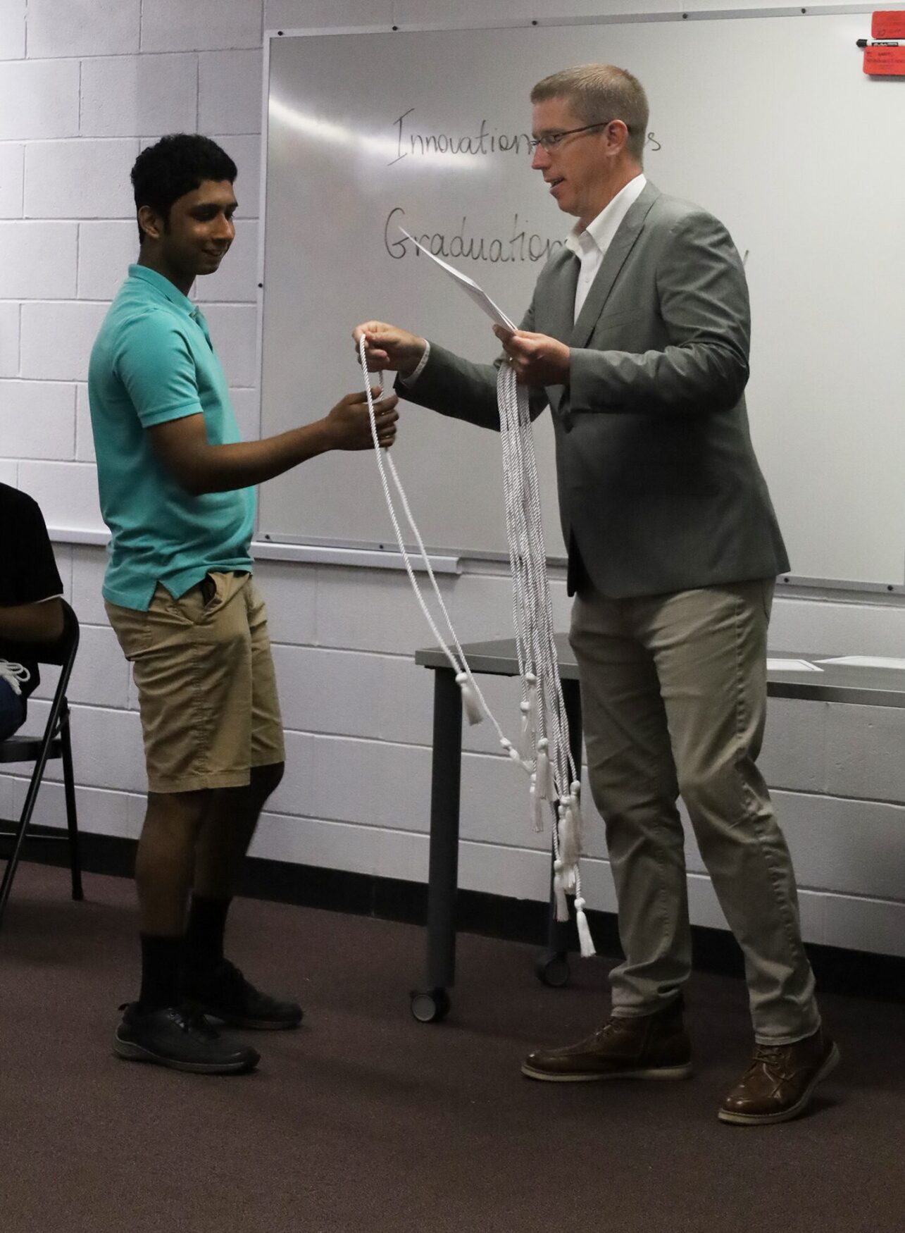 Om Juge was one of 18 students who participated in the Chelmsford High School Innovation Pathways Graduation Ceremony on Thursday, May 28, 2026.