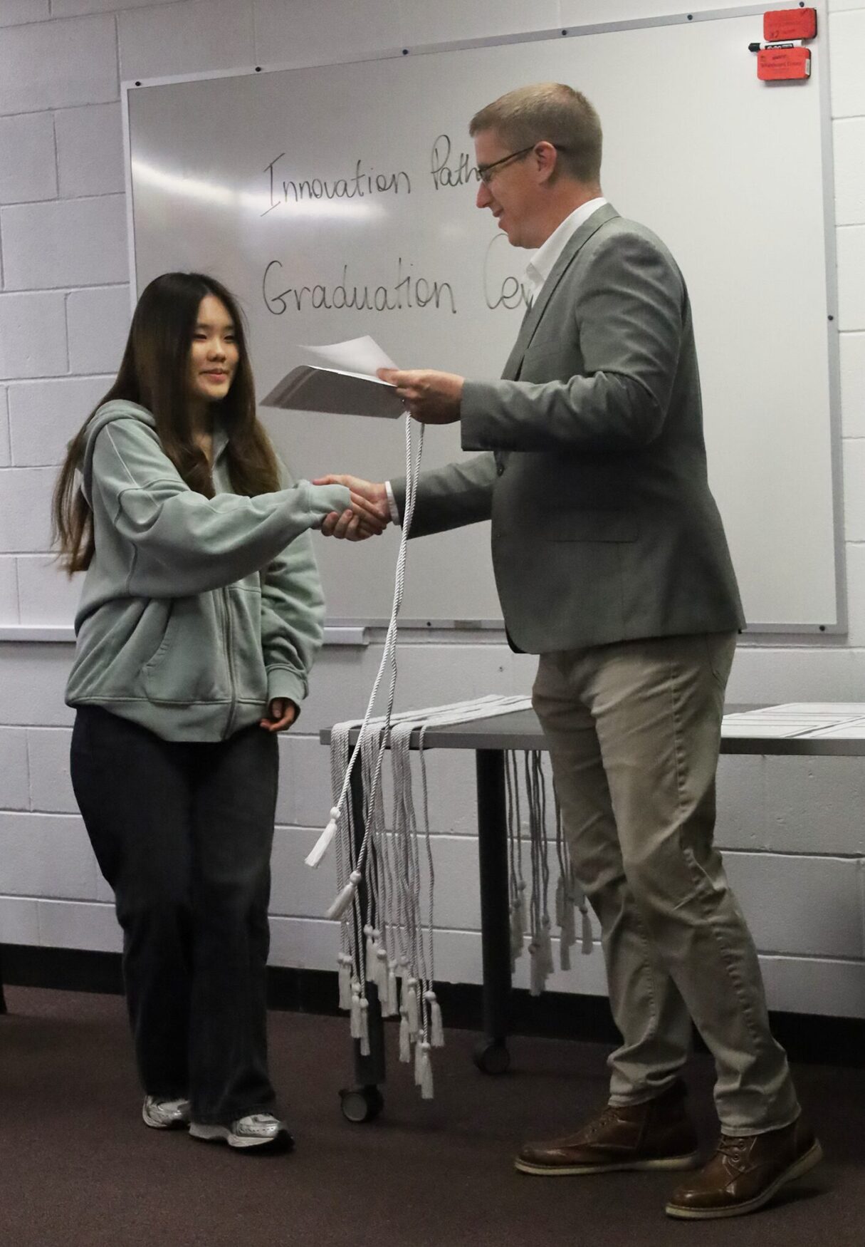 Rachel Song was one of 18 students who participated in the Chelmsford High School Innovation Pathways Graduation Ceremony on Thursday, May 28, 2026.