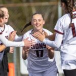 Chelmsford’s Catherine Craig, center, was named the MVC Div. 1 girls lacrosse Player of the Year.