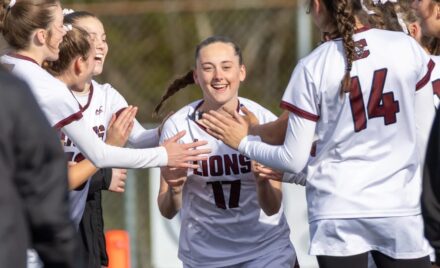 Chelmsford’s Catherine Craig, center, was named the MVC Div. 1 girls lacrosse Player of the Year.