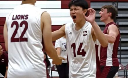 Chelmsford’s Ridty Tauch, right, was named the MVC’s Div. 1 boys volleyball Player of the Year.
