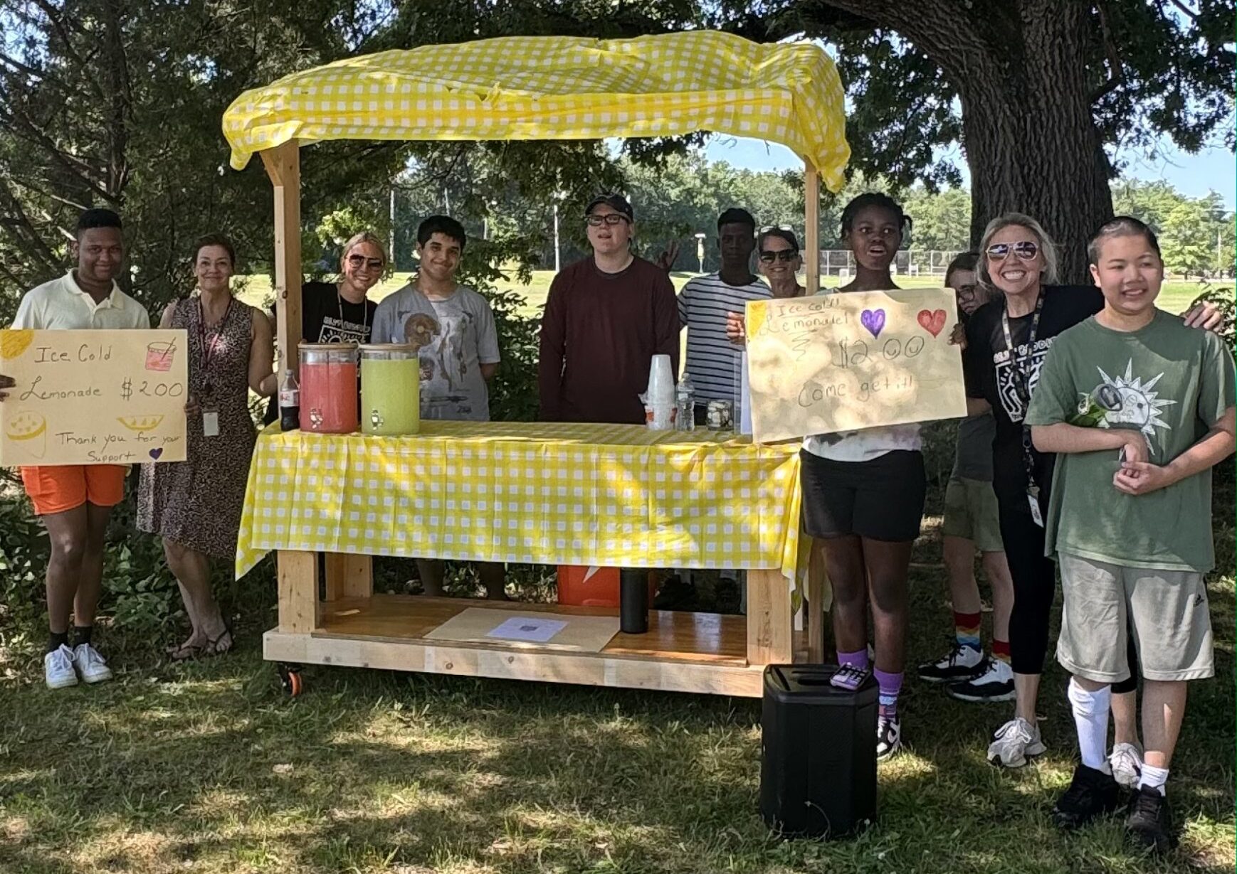Lemonade Stand This summer, members of Chelmsford High School’s PAVE program have been spending their Extended School Year honing valuable life skills by operating a lemonade stand.