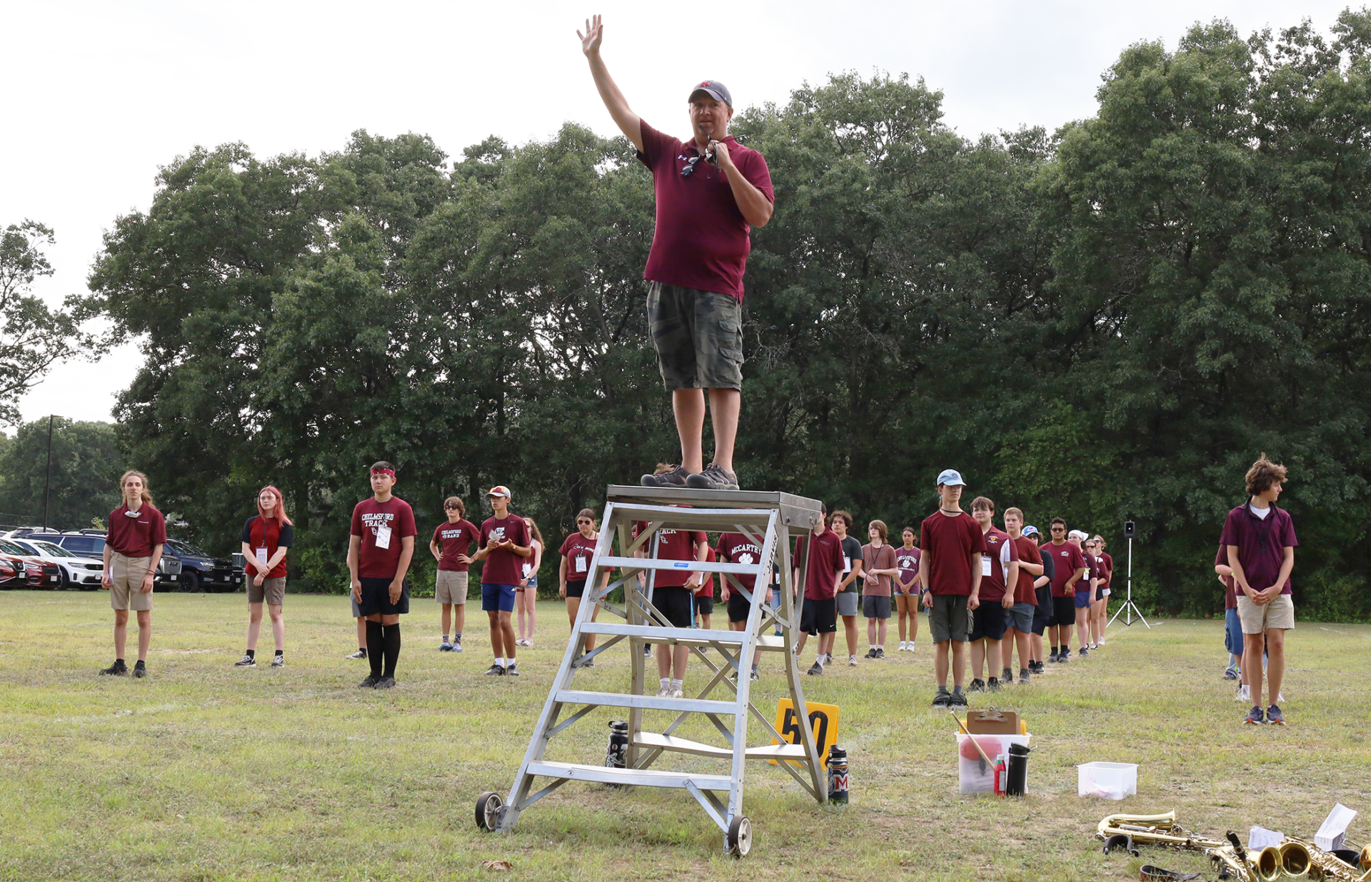 The Chelmsford High Marching Band performs during the 2026 preview show on Thursday, Aug. 27.