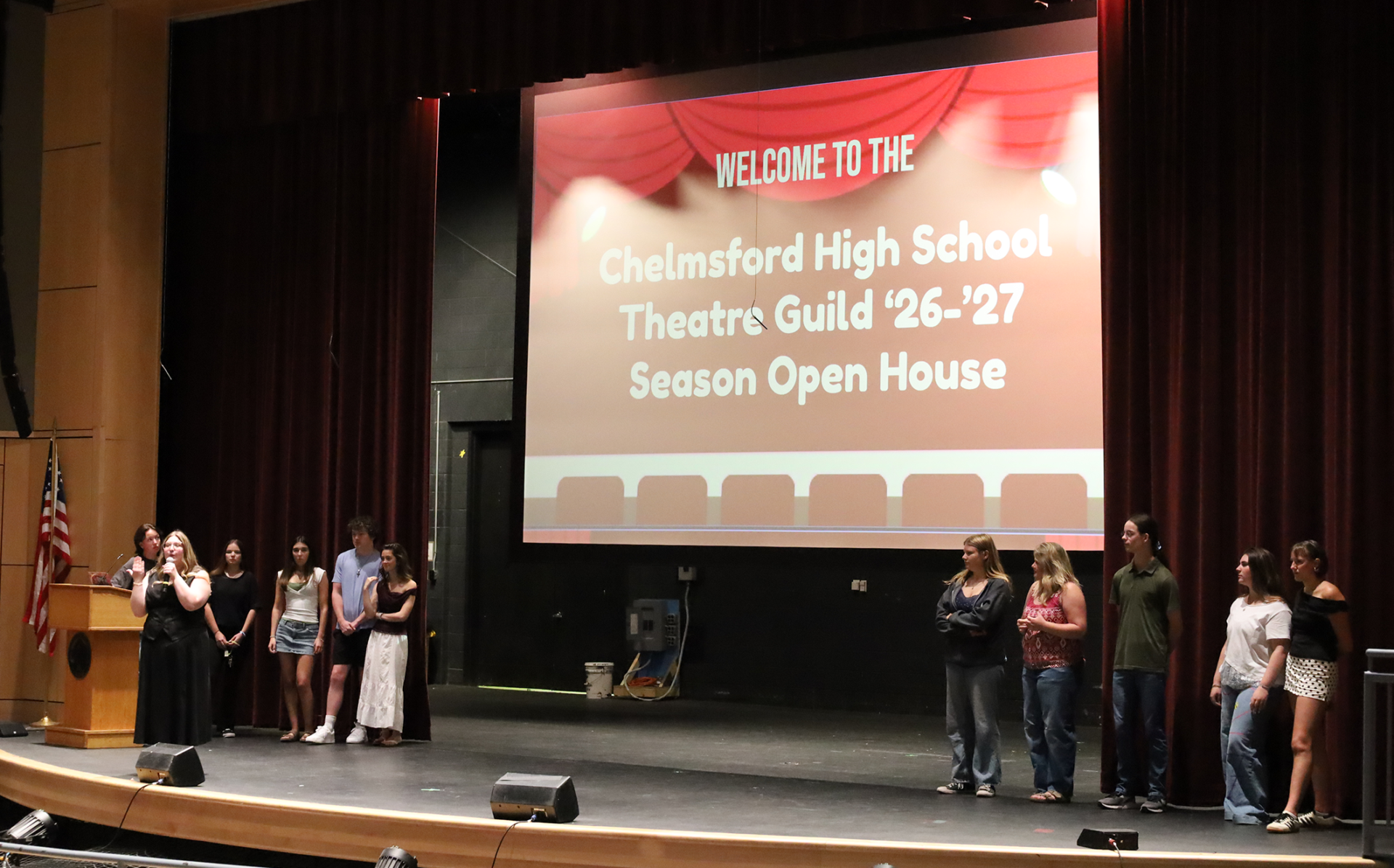 The Chelmsford High School Theatre Guild held its annual Open House on Wednesday, Sept. 2, 2026, in the Car J. Rondina Performing Arts Center.