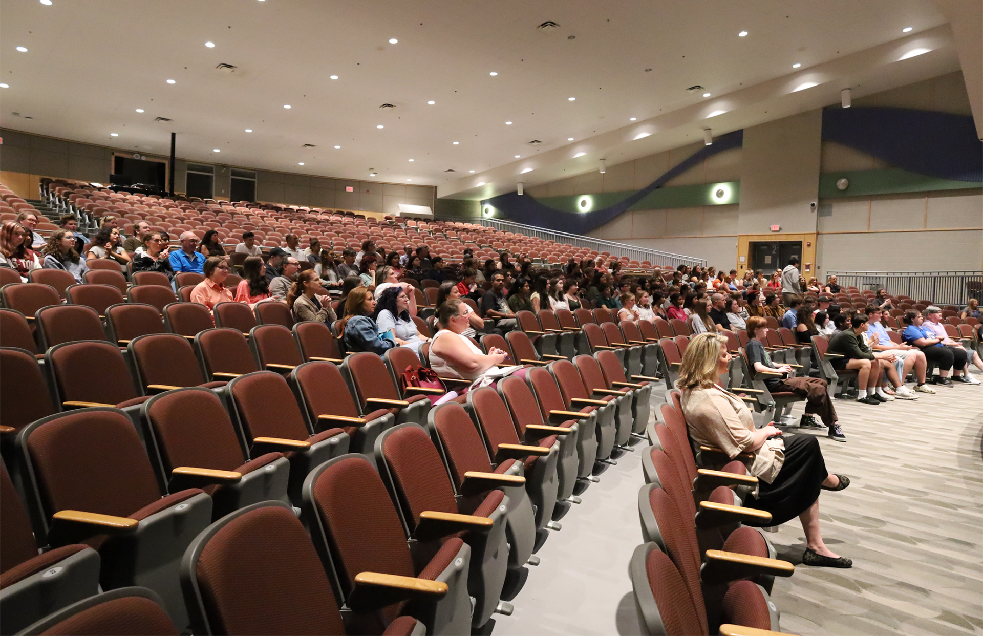 Interested students and their families attend the Chelmsford High School Theatre Guild's Open House on Wednesday, Sept. 2, 2026.