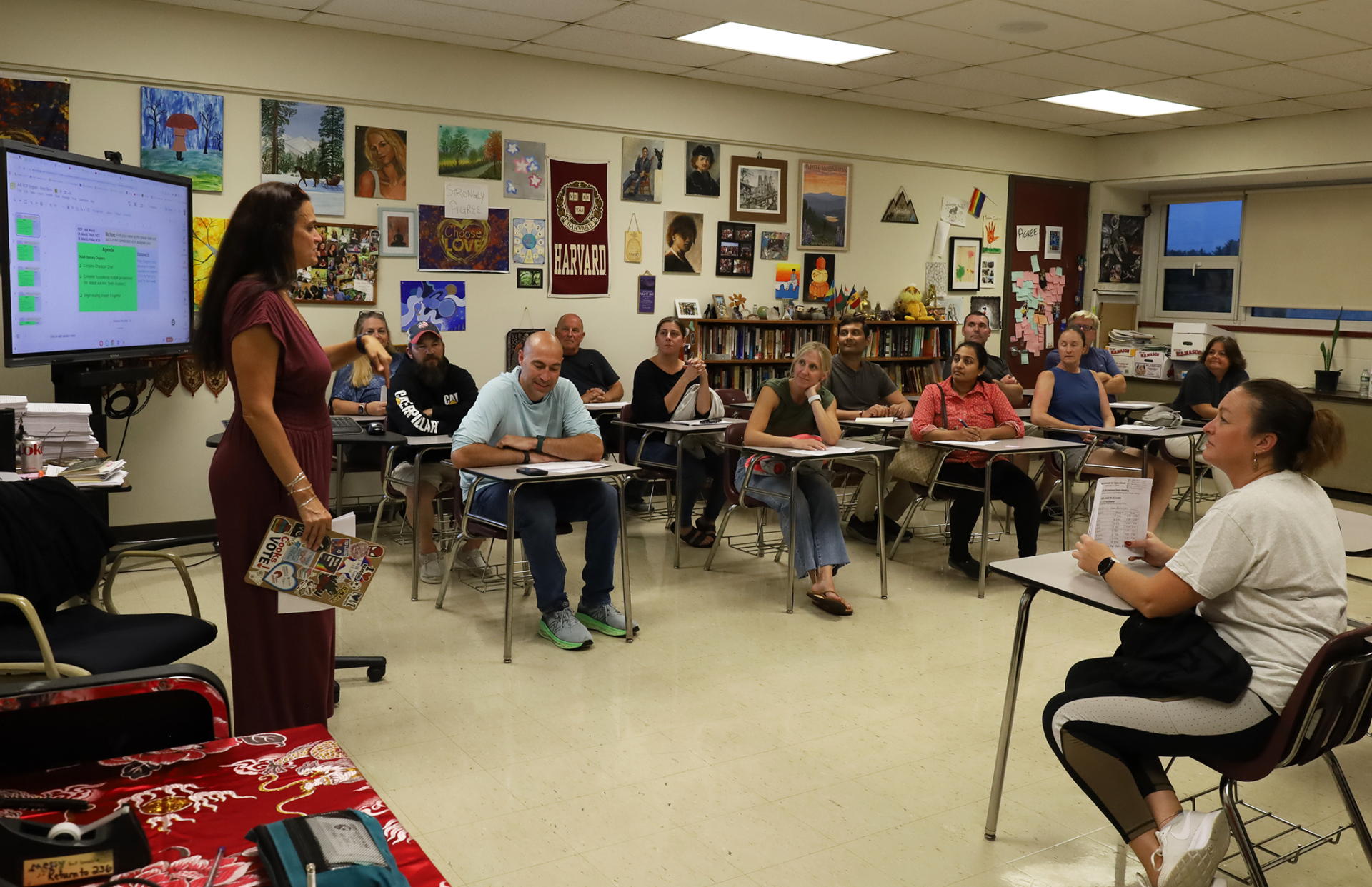 Parents and guardians attend the parent-curriculum night open house on Thursday, Sept. 17, 2026, at Chelmsford High School.